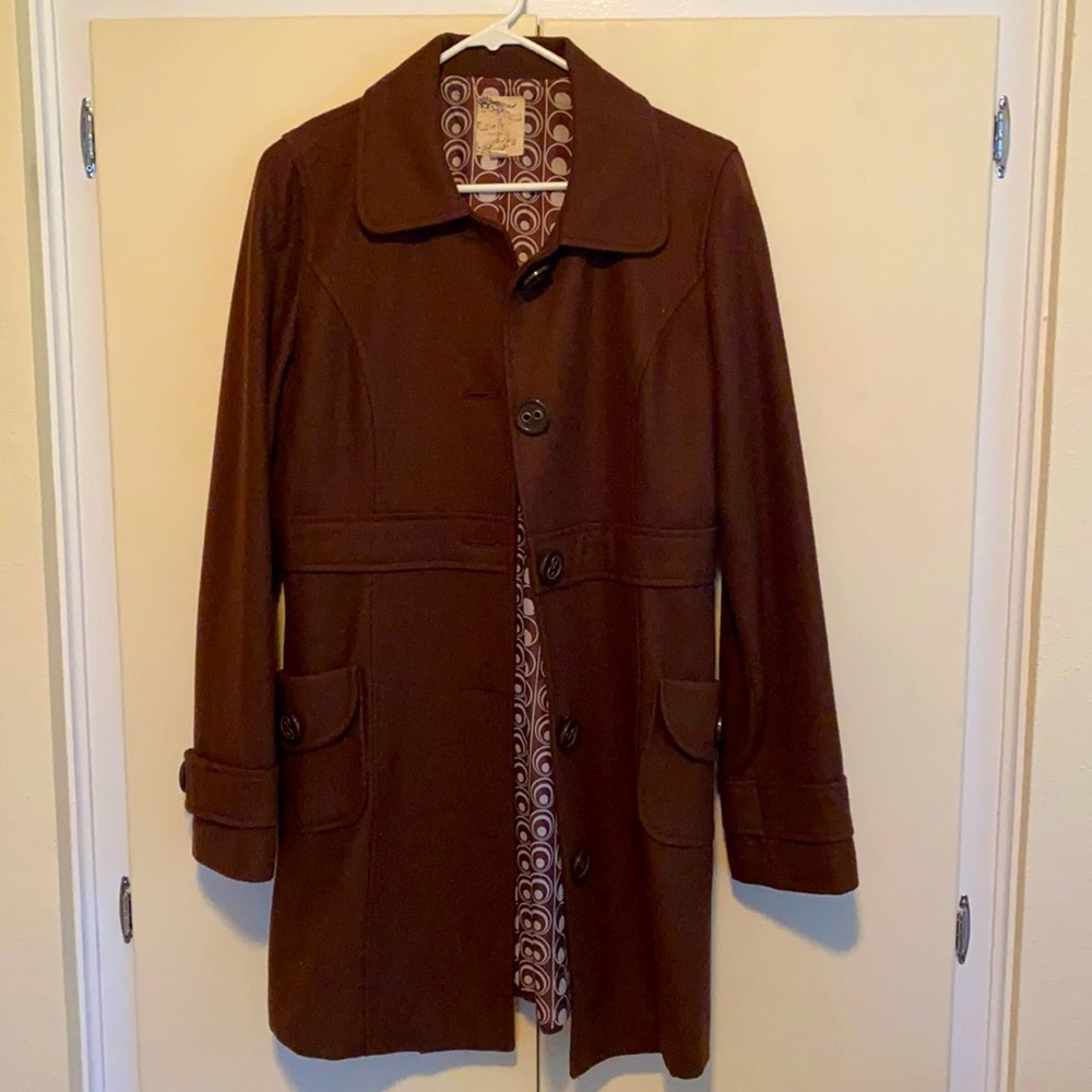 Brown wool coat (longer length)